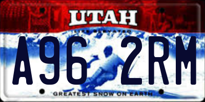 UT license plate A962RM