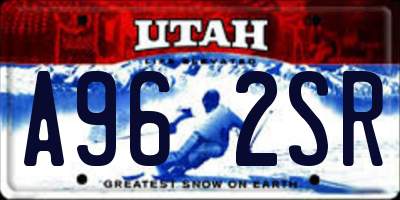 UT license plate A962SR