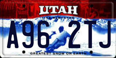 UT license plate A962TJ
