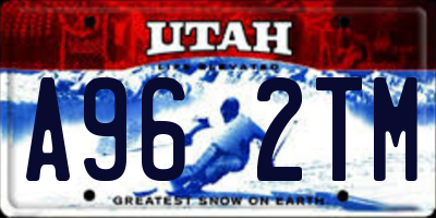 UT license plate A962TM