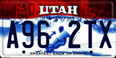 UT license plate A962TX