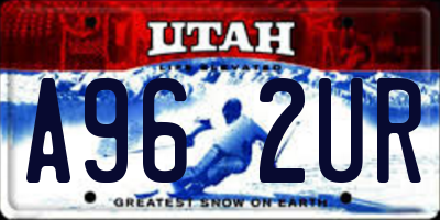 UT license plate A962UR