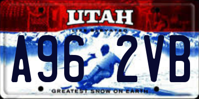UT license plate A962VB