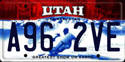 UT license plate A962VE