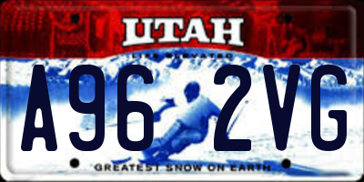 UT license plate A962VG