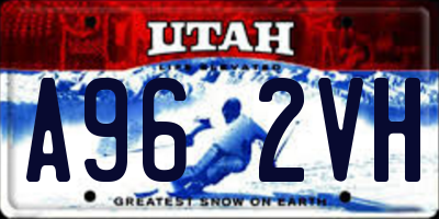 UT license plate A962VH
