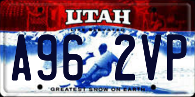 UT license plate A962VP