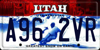 UT license plate A962VR