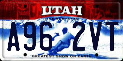 UT license plate A962VT