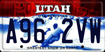 UT license plate A962VW
