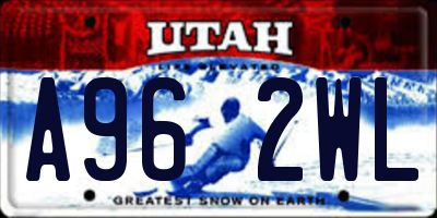 UT license plate A962WL