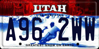 UT license plate A962WW