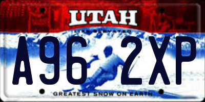 UT license plate A962XP