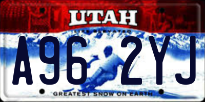 UT license plate A962YJ