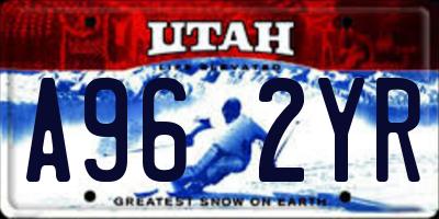 UT license plate A962YR