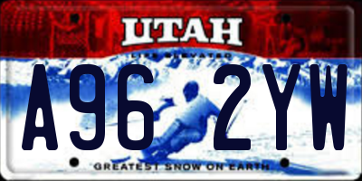 UT license plate A962YW