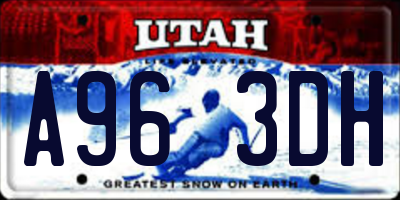UT license plate A963DH