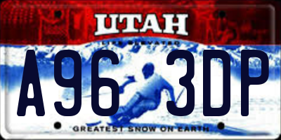UT license plate A963DP
