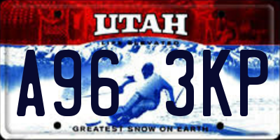 UT license plate A963KP