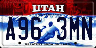 UT license plate A963MN