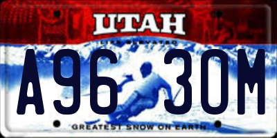 UT license plate A963OM