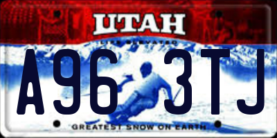 UT license plate A963TJ