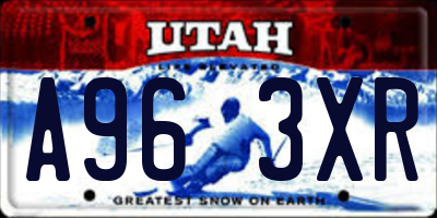 UT license plate A963XR