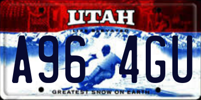 UT license plate A964GU