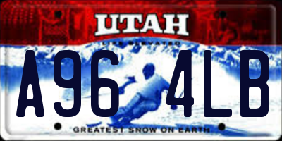 UT license plate A964LB