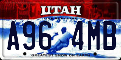 UT license plate A964MB