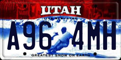 UT license plate A964MH