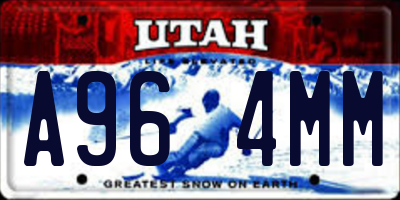 UT license plate A964MM