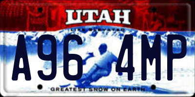 UT license plate A964MP
