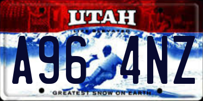 UT license plate A964NZ