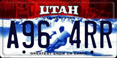 UT license plate A964RR