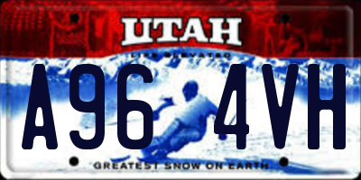 UT license plate A964VH