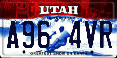 UT license plate A964VR