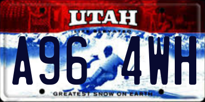 UT license plate A964WH