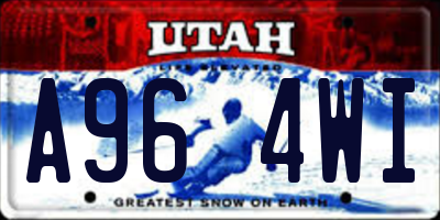 UT license plate A964WI