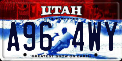 UT license plate A964WY