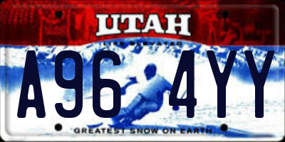 UT license plate A964YY
