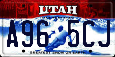 UT license plate A965CJ