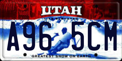 UT license plate A965CM