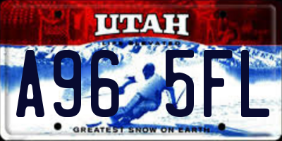 UT license plate A965FL