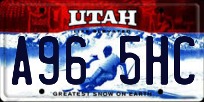 UT license plate A965HC