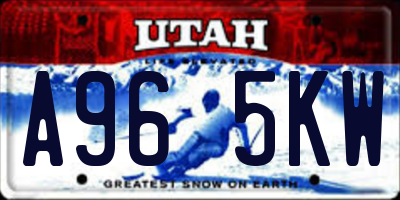 UT license plate A965KW