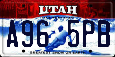 UT license plate A965PB
