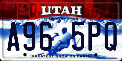 UT license plate A965PQ