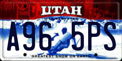 UT license plate A965PS