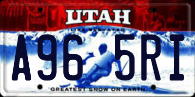 UT license plate A965RI